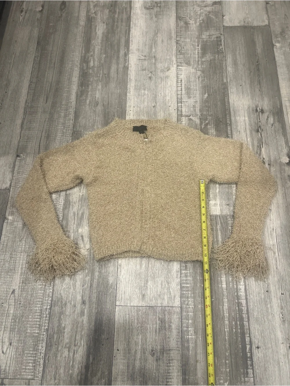 NWT Zara Fringed Knit Cardigan Size Large - Picture 3 of 5